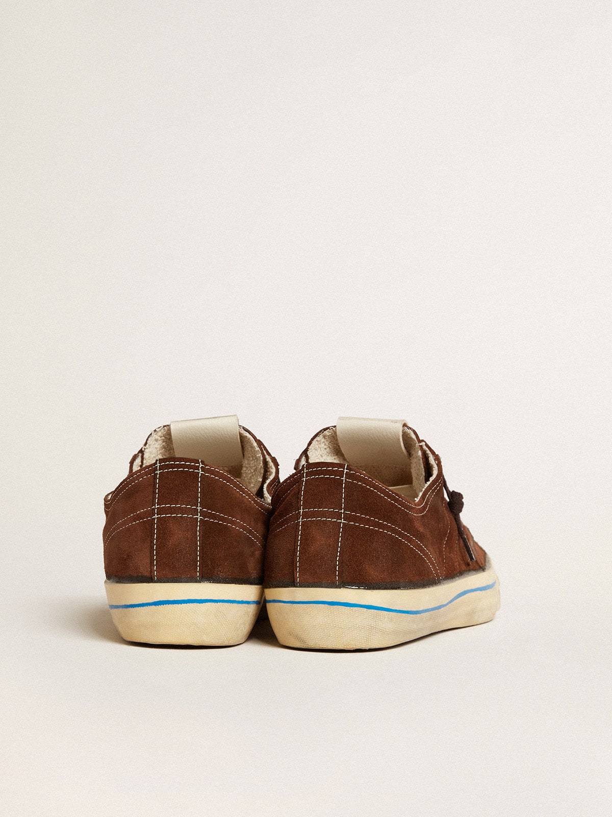 V-Star LTD sneakers in dark brown suede with tone-on-tone star| Golden Goose