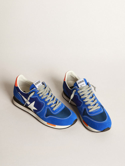 Electric blue Running sneakers with white star| Golden Goose