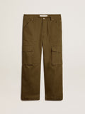 Olive green cargo pants| Golden Goose