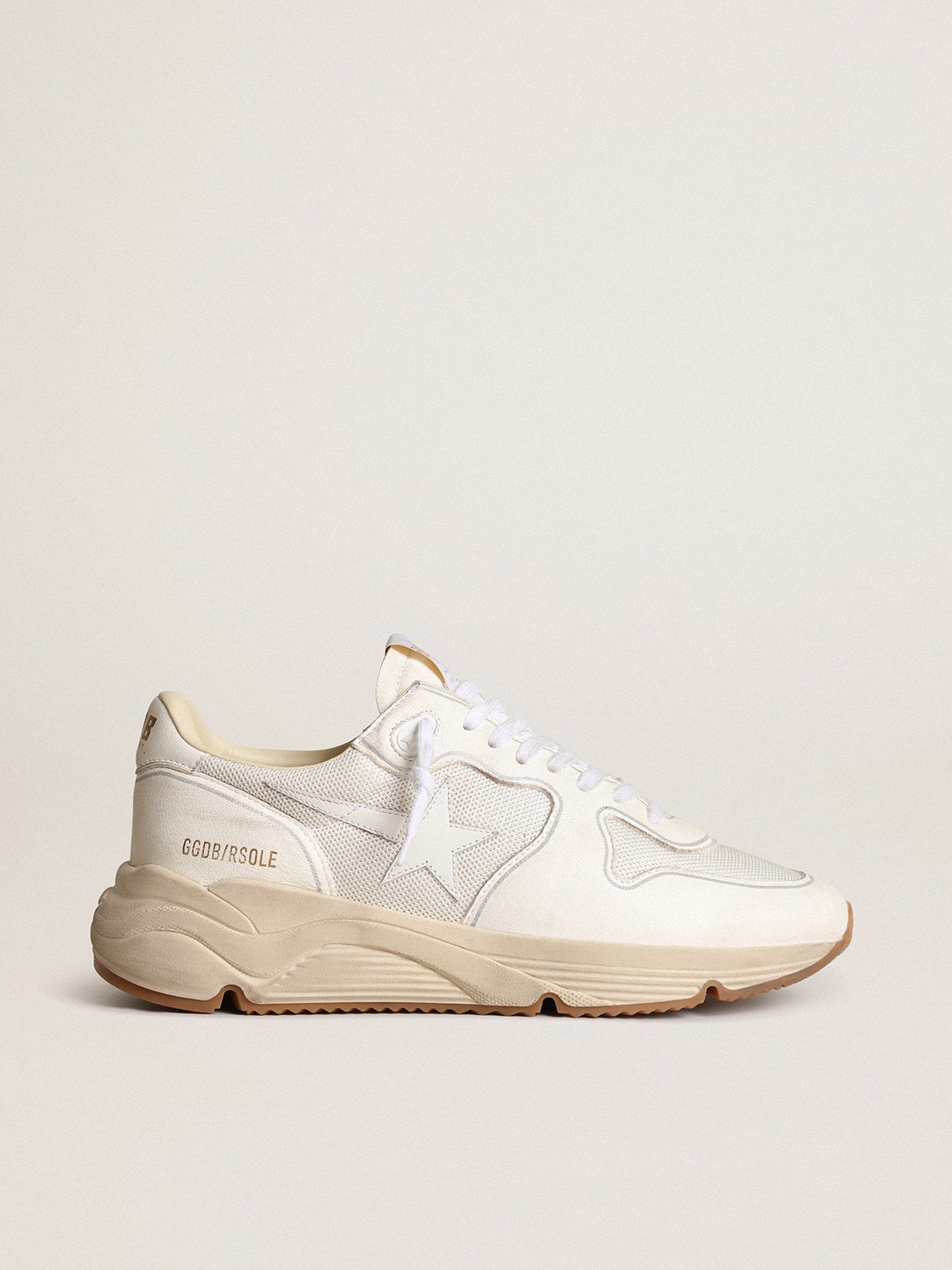 Women's Running Sole in mesh and white nappa| Golden Goose