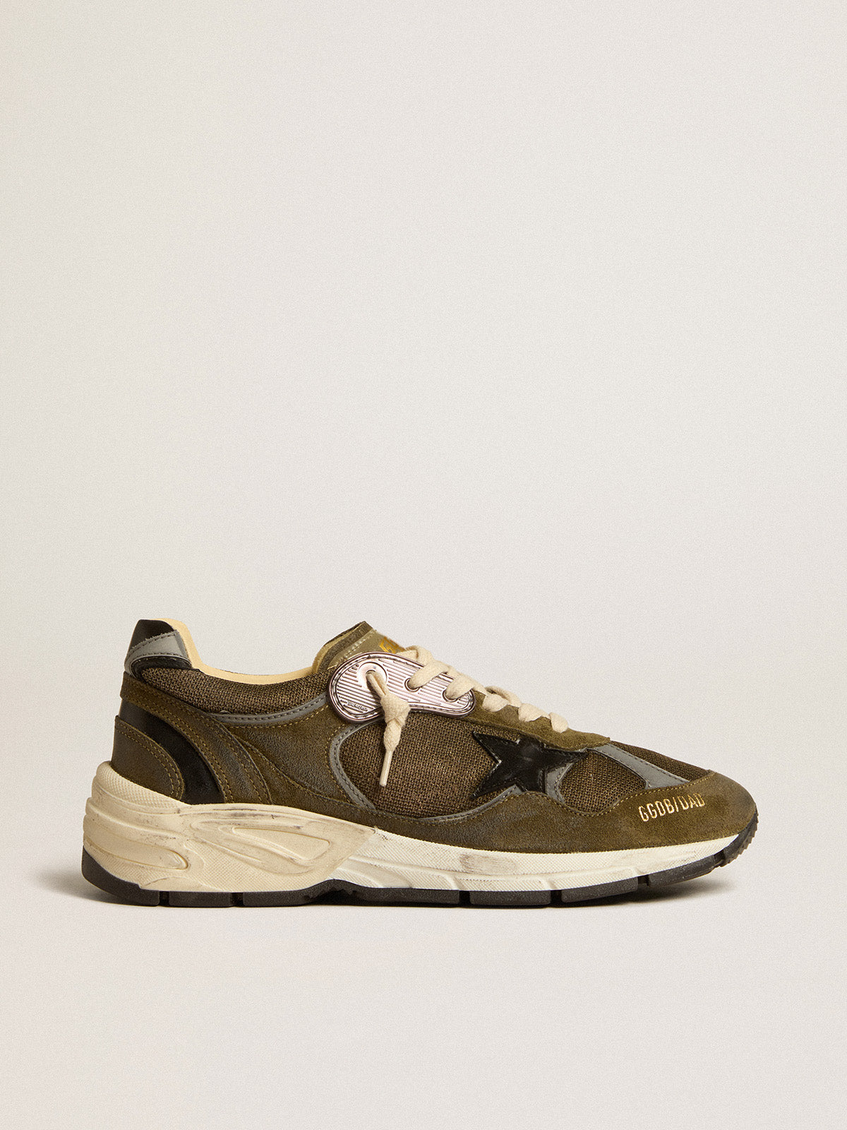 Women's Dad-Star in suede and mesh with black leather star and heel tab| Golden Goose