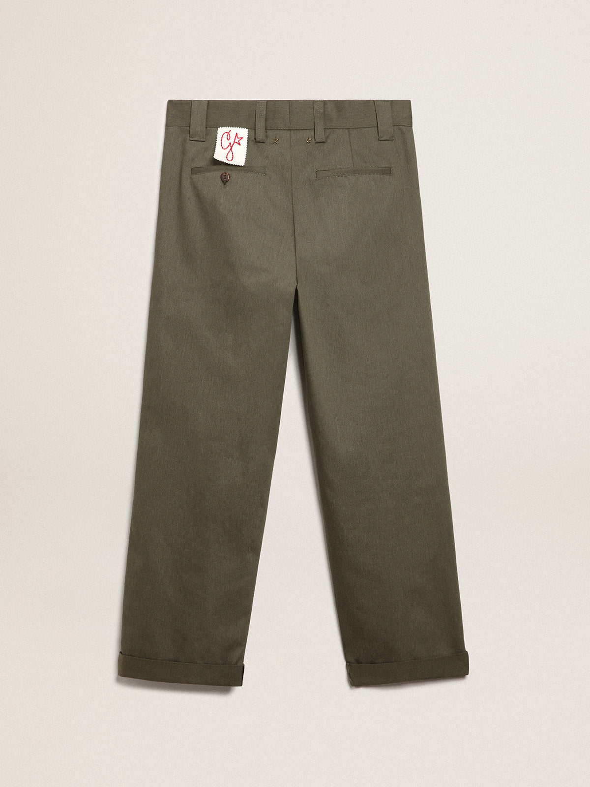 Military-green Golden Collection chinos| Golden Goose