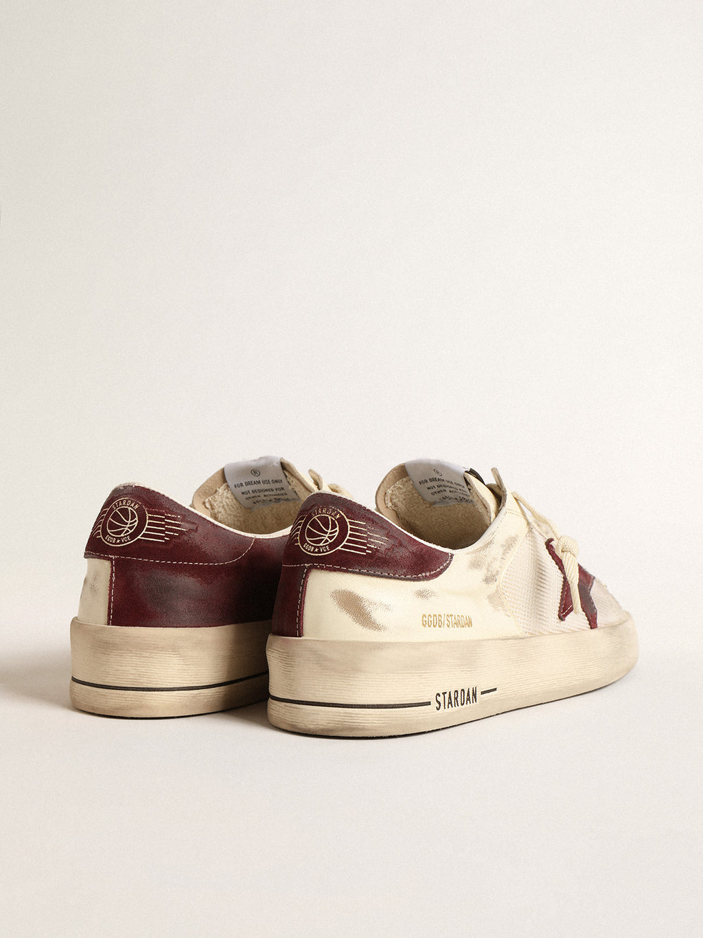 Stardan in nappa and mesh with wine-red suede star and heel tab| Golden Goose