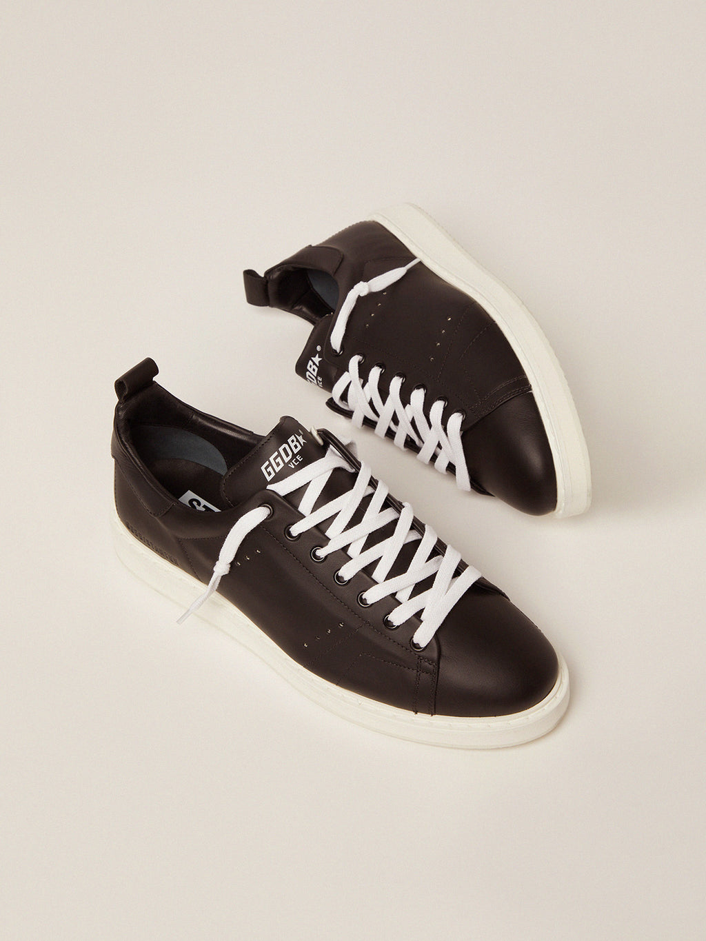 Men's Starter in leather with star printed on the heel tab| Golden Goose
