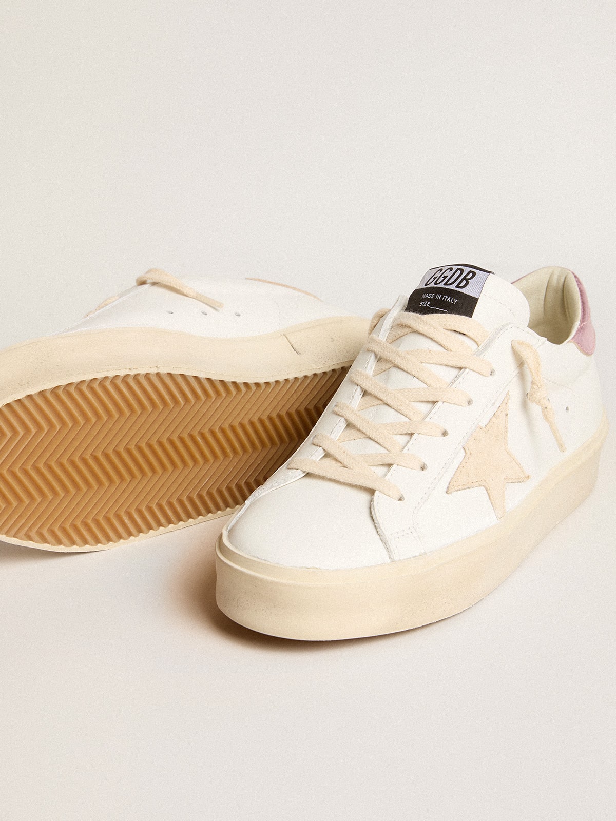 Women's Hi Star LTD with pearl suede star and metallic leather heel tab| Golden Goose