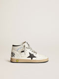 Young Sky-Star in white nappa with black star and heel tab| Golden Goose