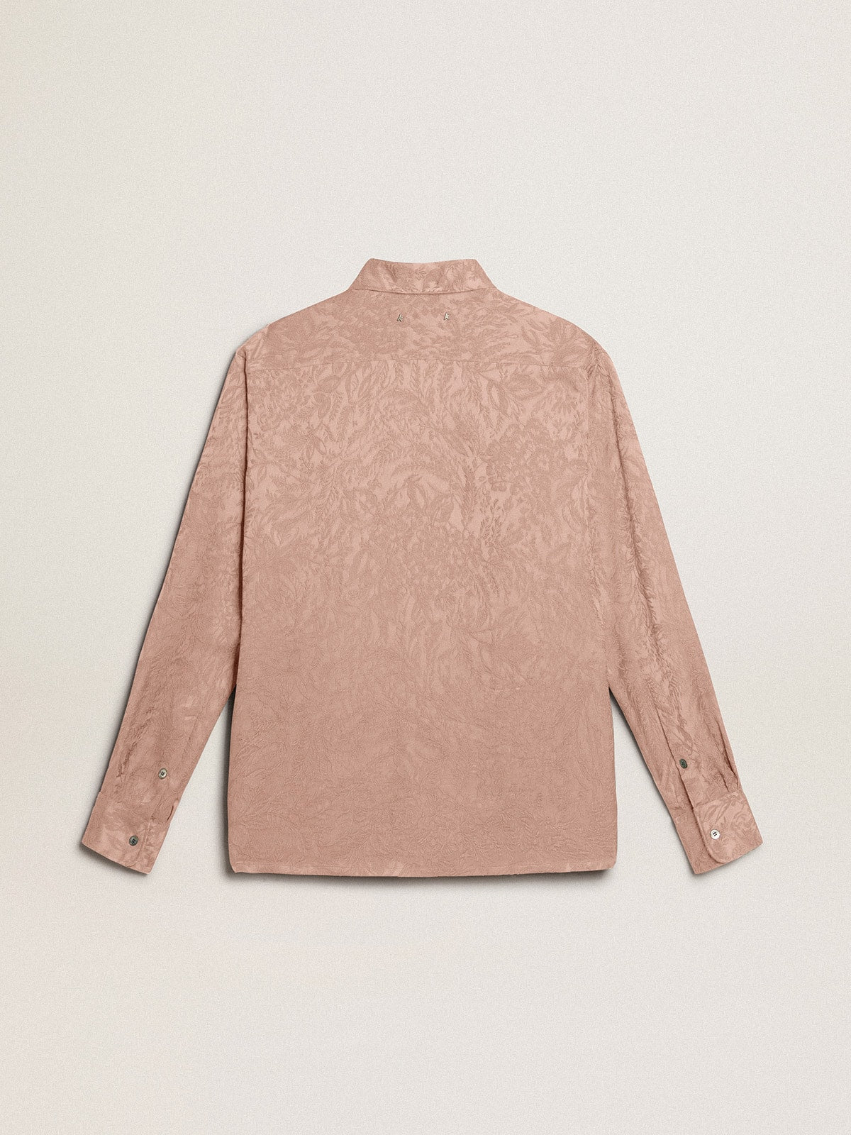 Women's pink viscose shirt with floral pattern