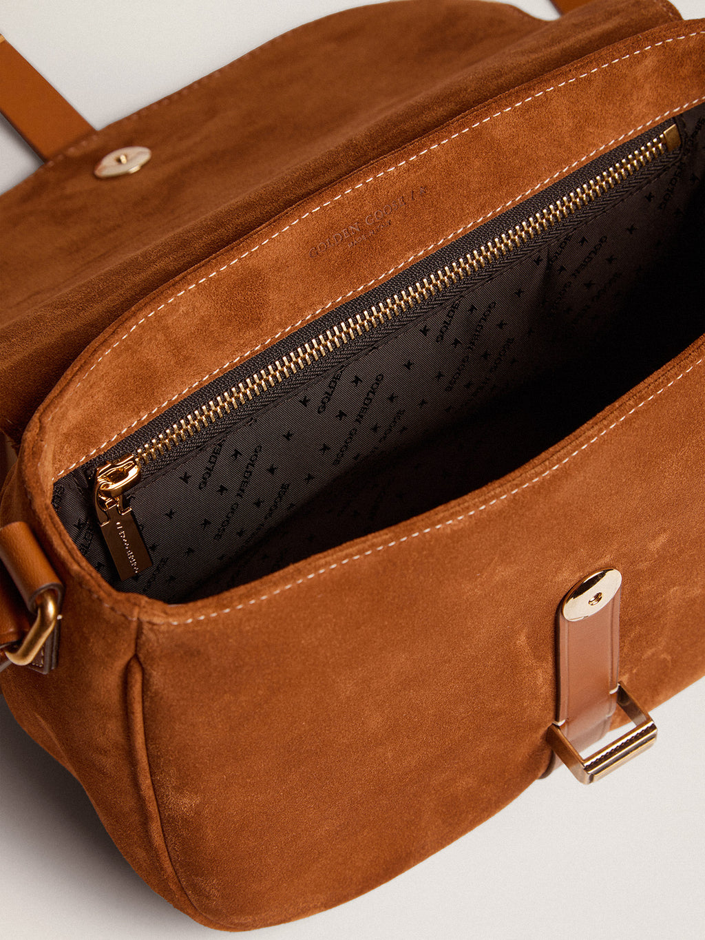 Women's medium Rodeo Bag in rum-colored suede| Golden Goose