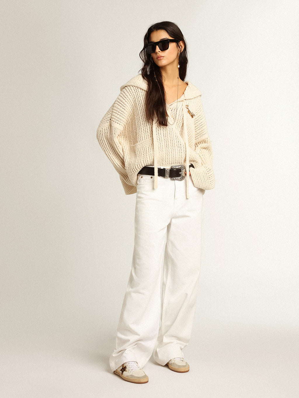 Women's Ball Star with leopard print pony skin star and black heel tab| Golden Goose