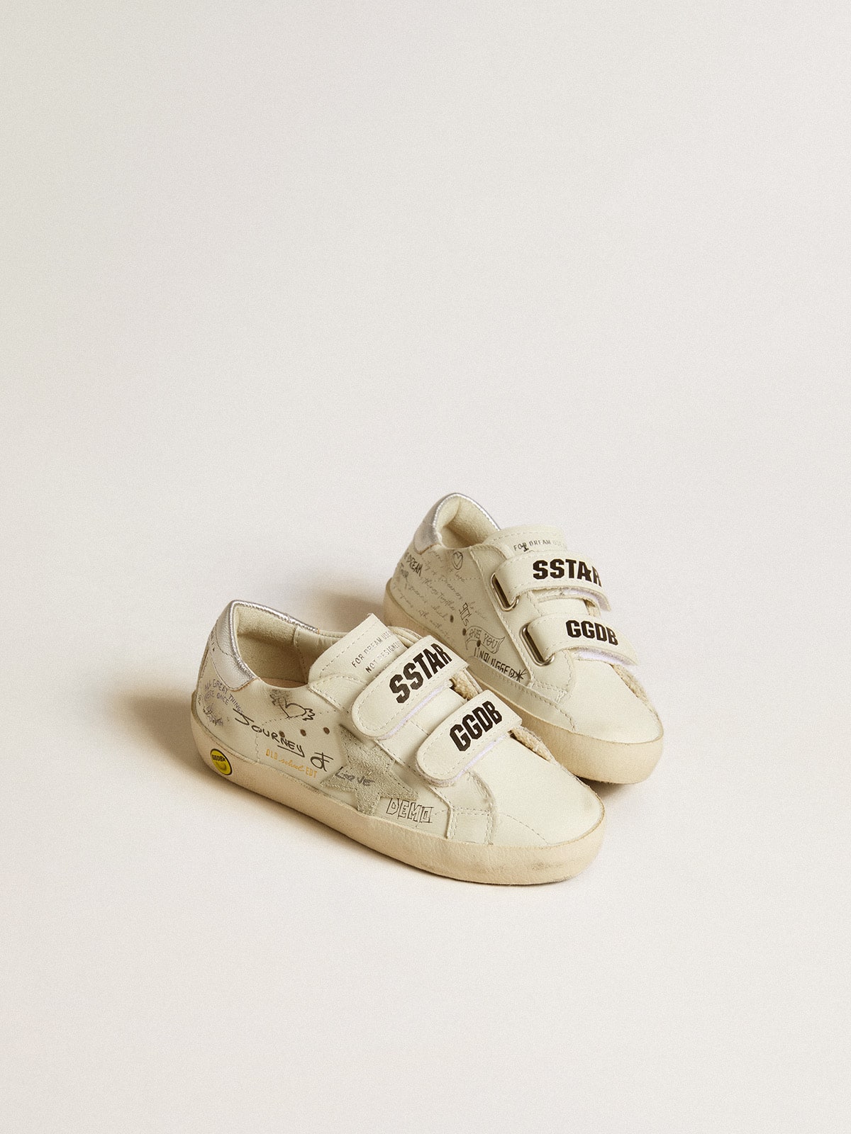 Old School Junior with suede star and metallic leather heel tab| Golden Goose
