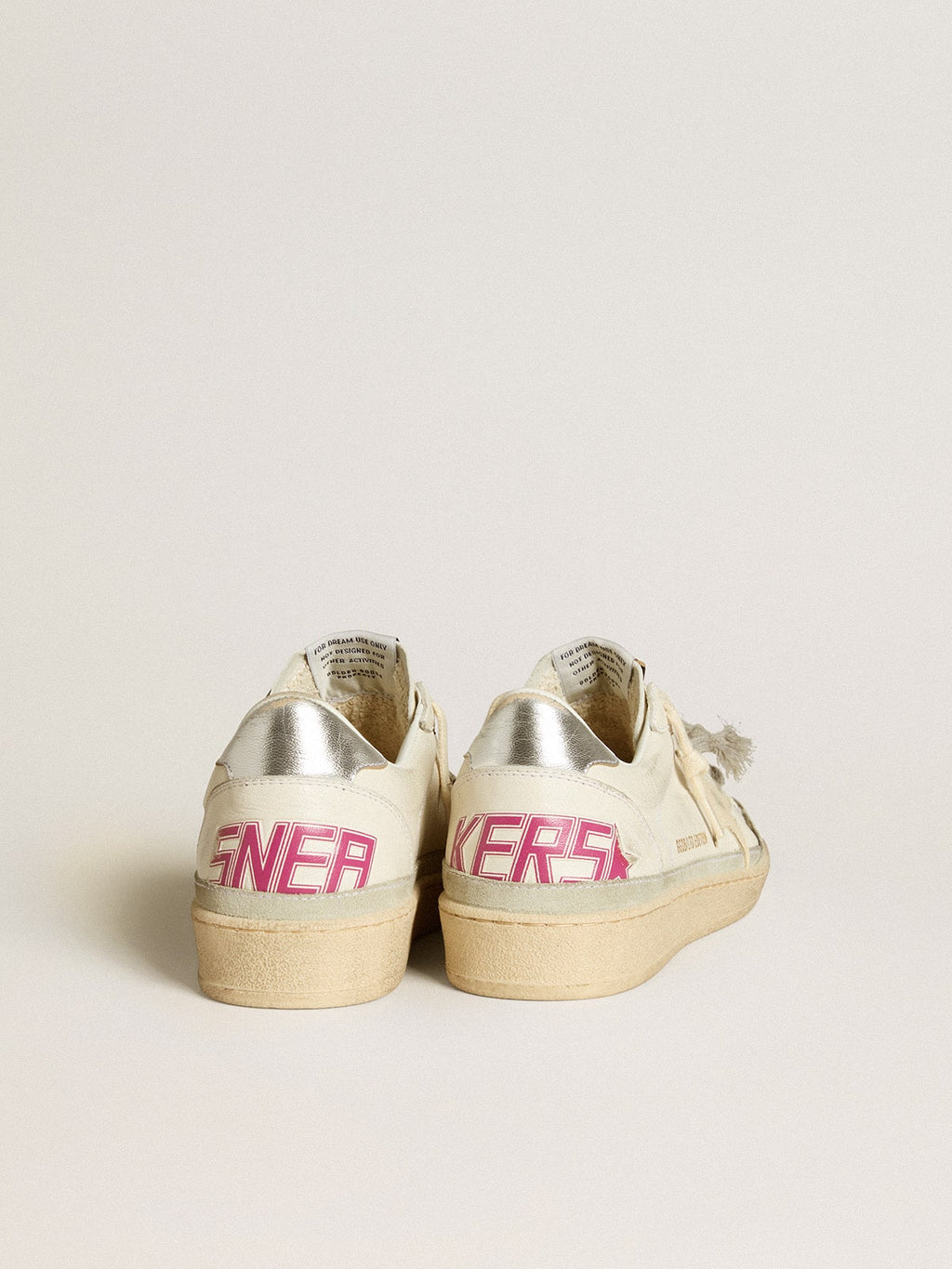 Ball Star LTD in nappa leather with leather star and metallic leather heel tab| Golden Goose
