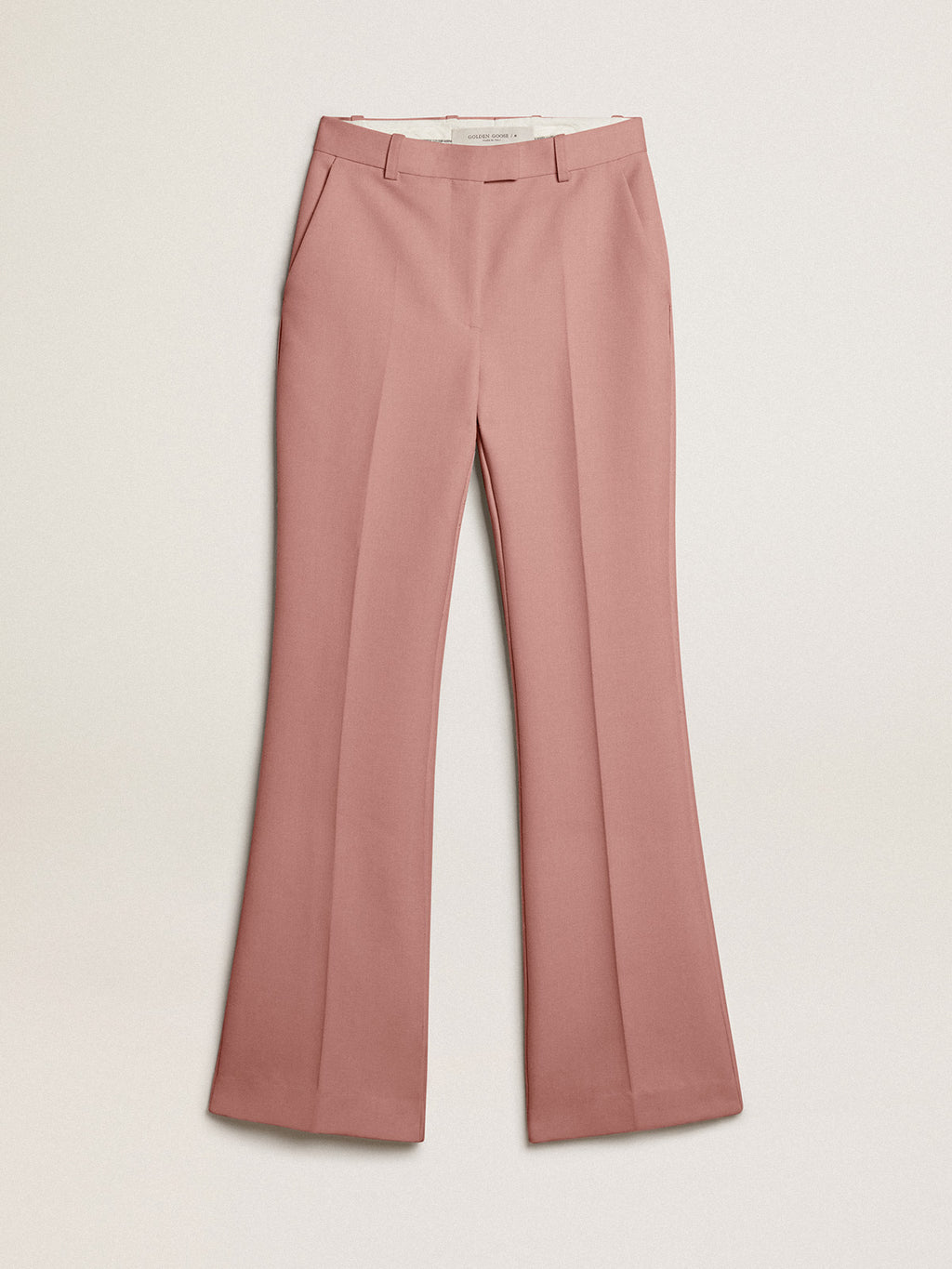 Pants in pink tailoring fabric| Golden Goose