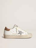 Women's Hi Star with silver glitter star and dove-gray nubuck heel tab| Golden Goose