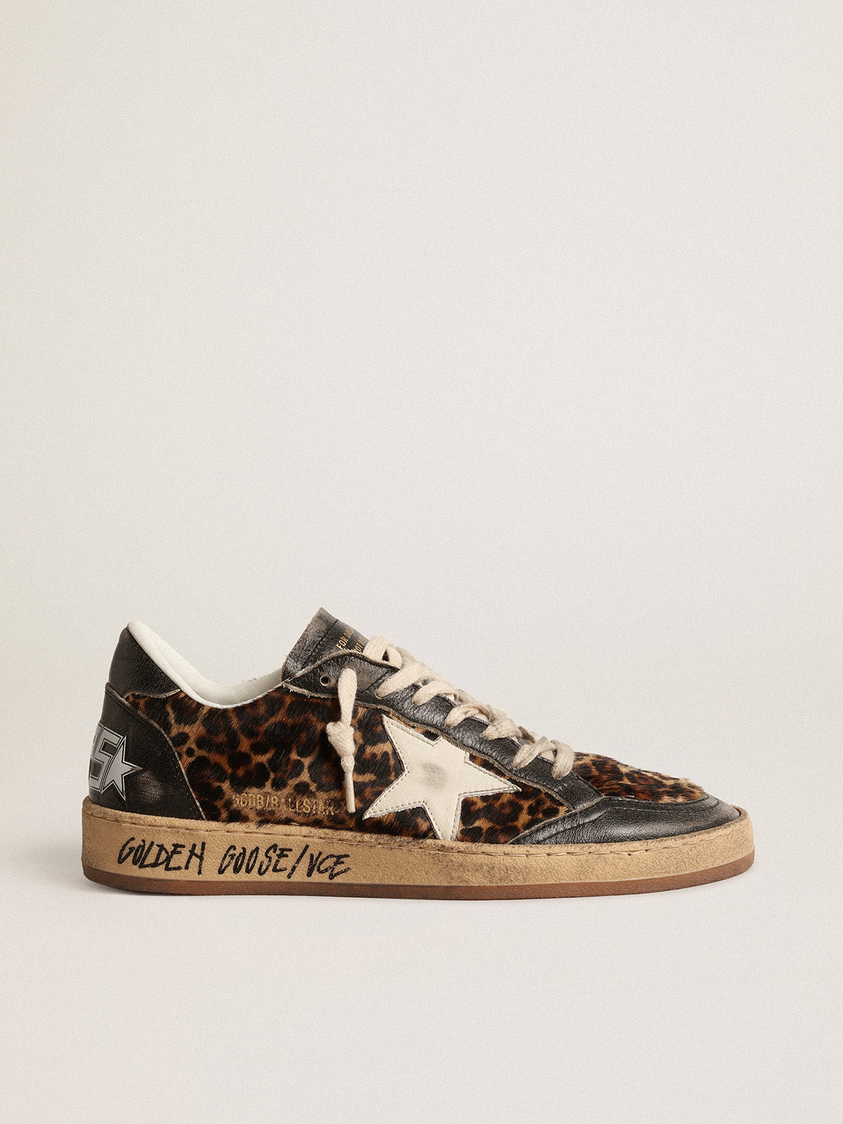 Ball Star LTD in pony skin with nubuck star and black heel tab| Golden Goose
