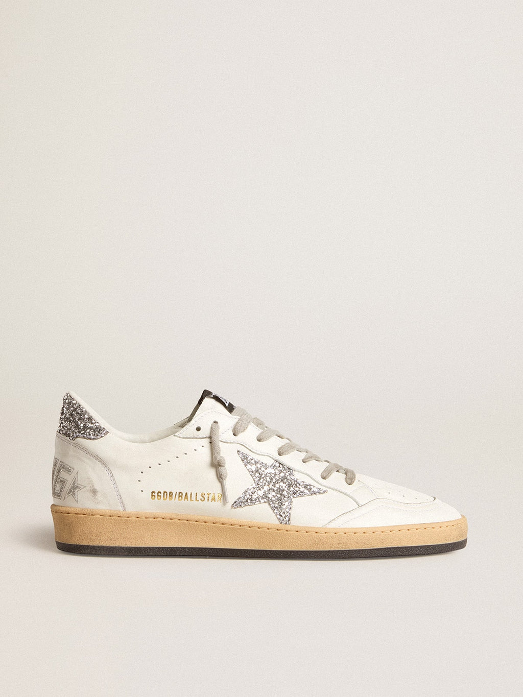 Men's Ball Star Wishes in nappa leather with glitter star and heel tab| Golden Goose