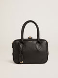 Vita Bag in smooth black leather with gold details| Golden Goose