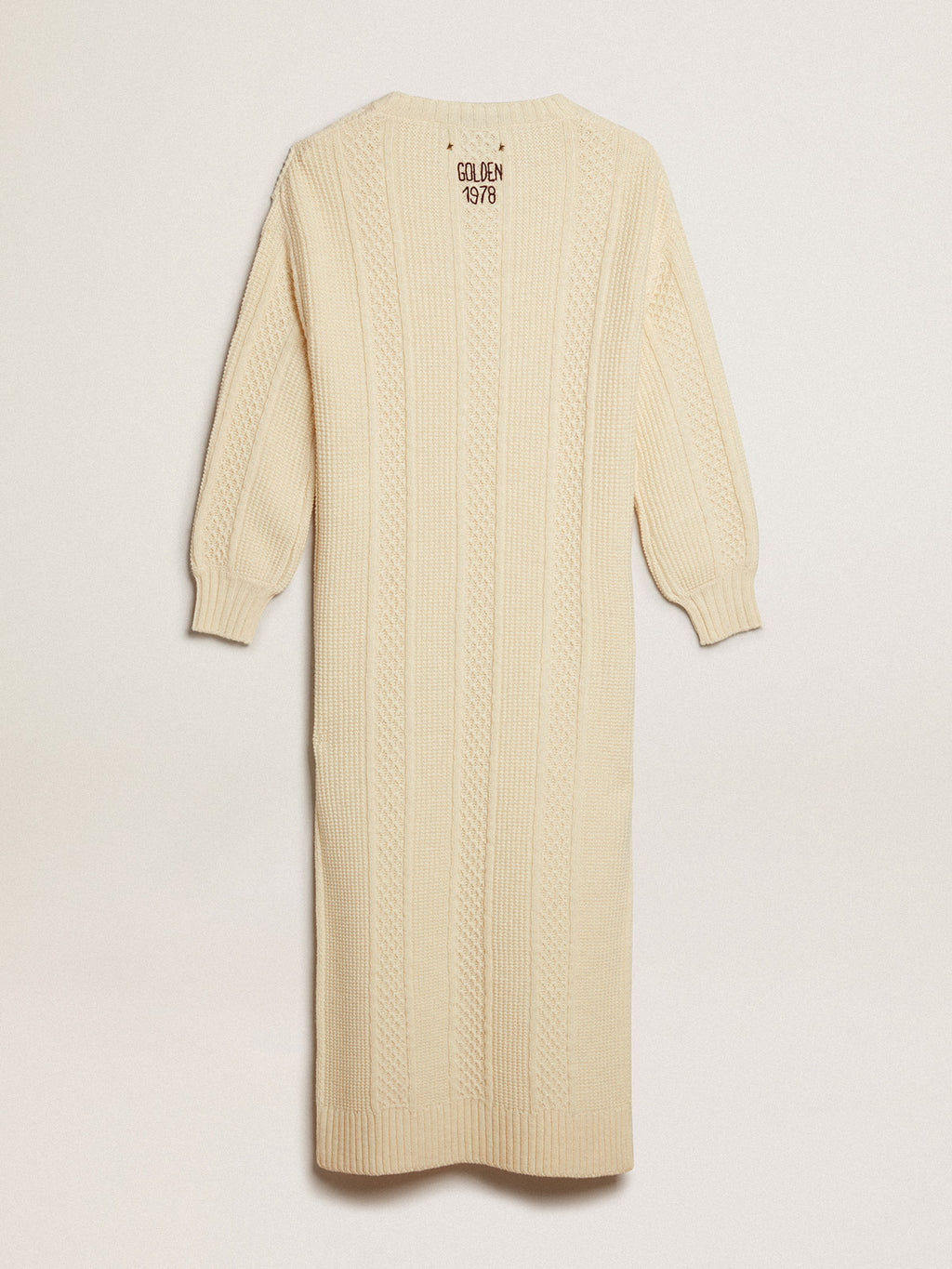 Wool dress with embroidery on the back| Golden Goose