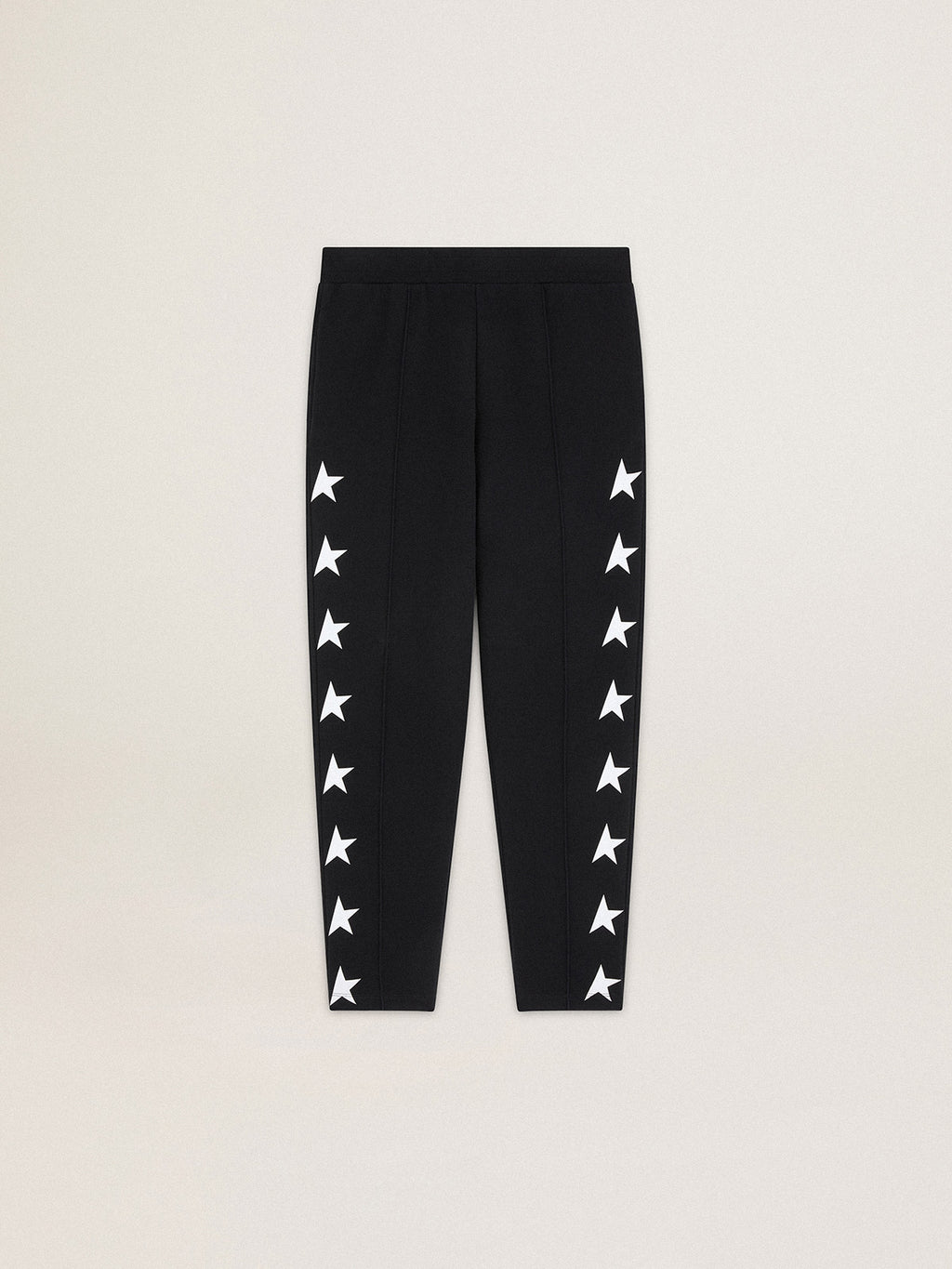 Men's black joggers with white stars| Golden Goose