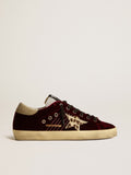 Super-Star LTD in velvet with pony skin star and glitter tongue| Golden Goose