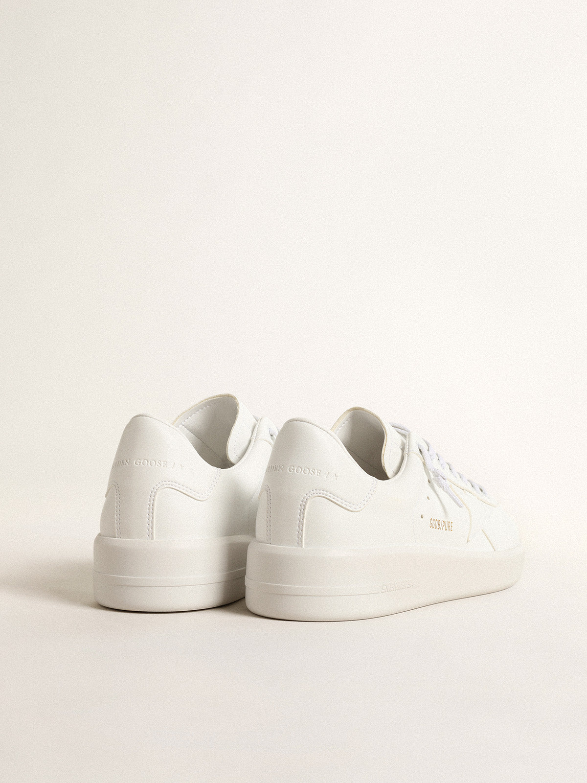 Men's bio-based Purestar with white star and heel tab| Golden Goose