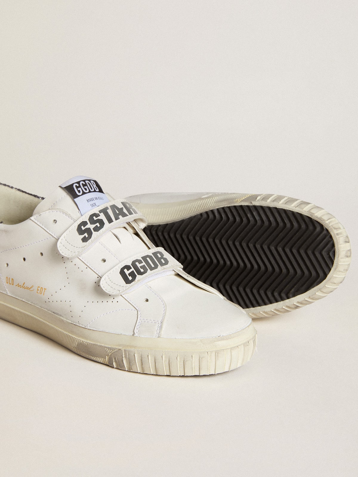 Bio-based Old School with perforated star and glitter heel tab| Golden Goose