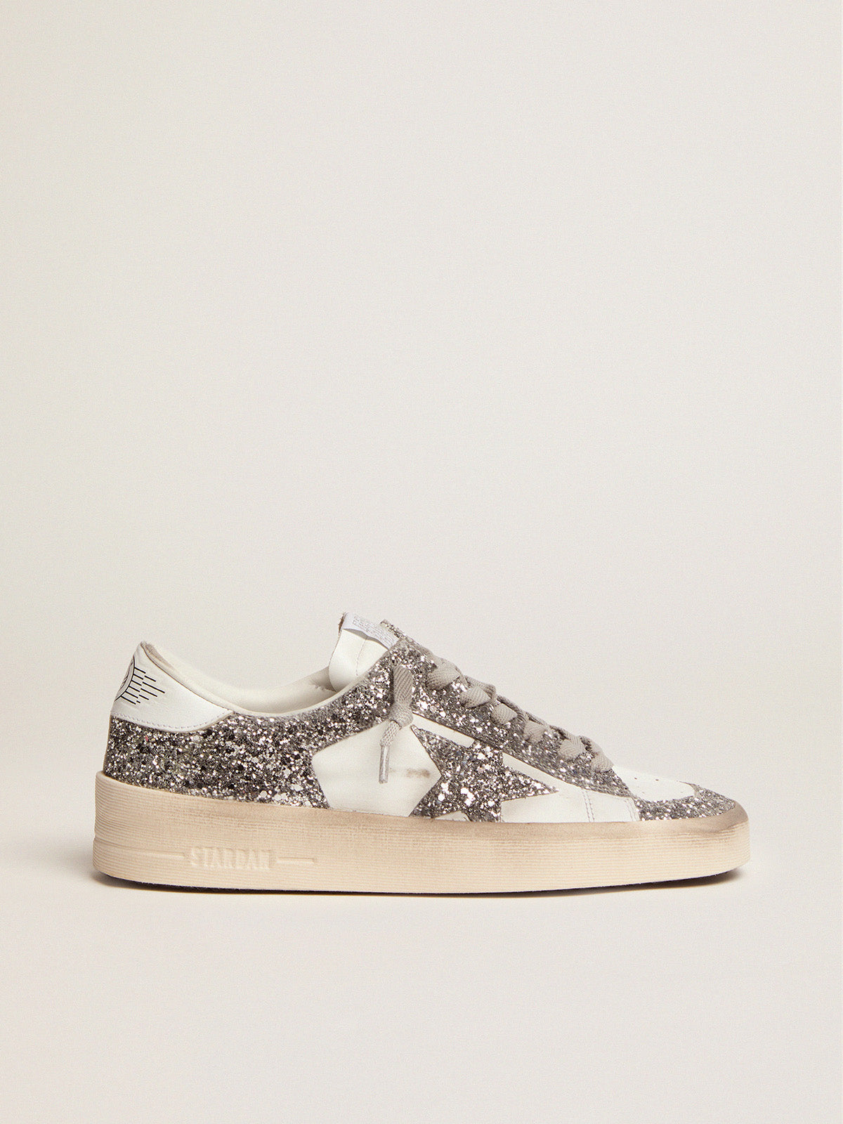 Women's Stardan sneakers with silver glitter| Golden Goose