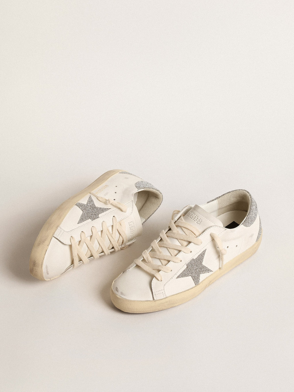 Women's Super-Star with silver Swarovski crystal star and heel tab| Golden Goose