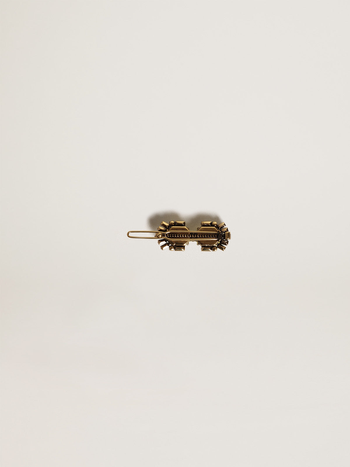 Lace lock with Déco clip in antique gold color with crystals| Golden Goose