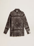 Pajama shirt in anthracite gray with paisley print| Golden Goose