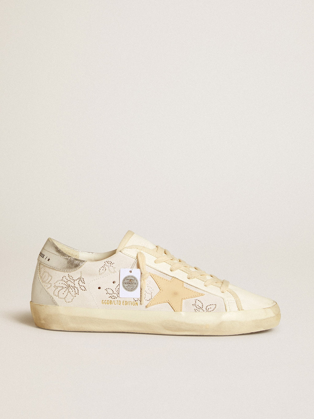 Super-Star LTD with Swarovski crystals and smoke gray leather star| Golden Goose
