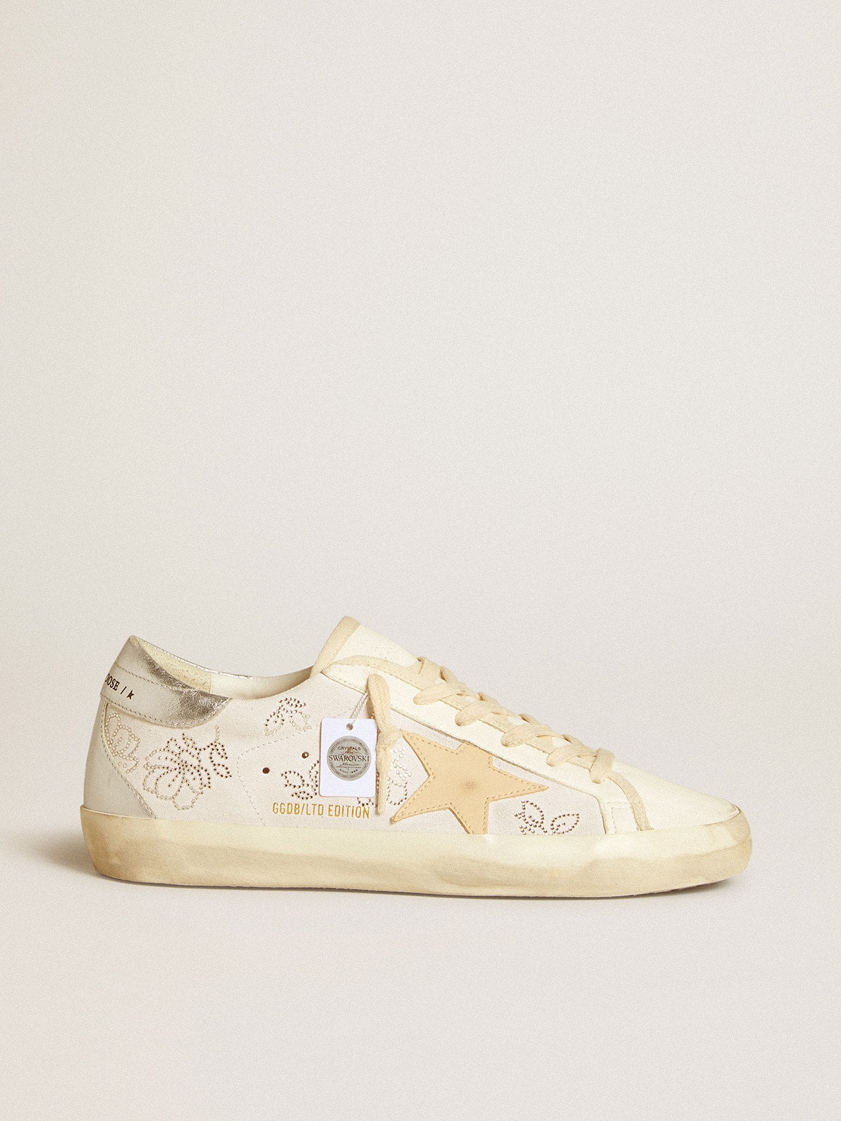 Super-Star LTD with Swarovski crystals and smoke gray leather star| Golden Goose