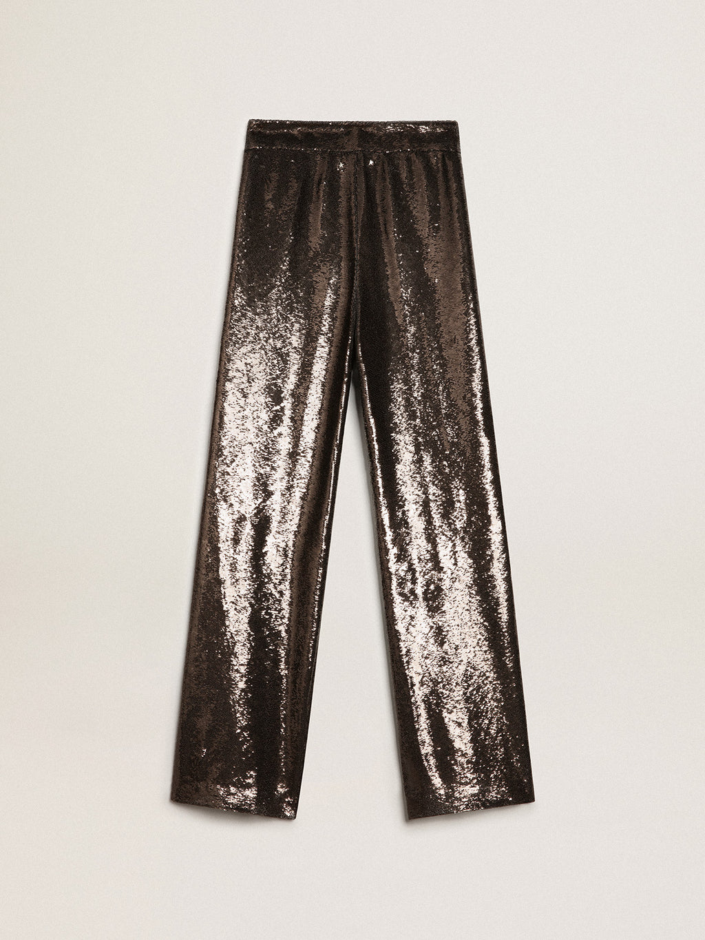 Gray pants with all-over sequins| Golden Goose