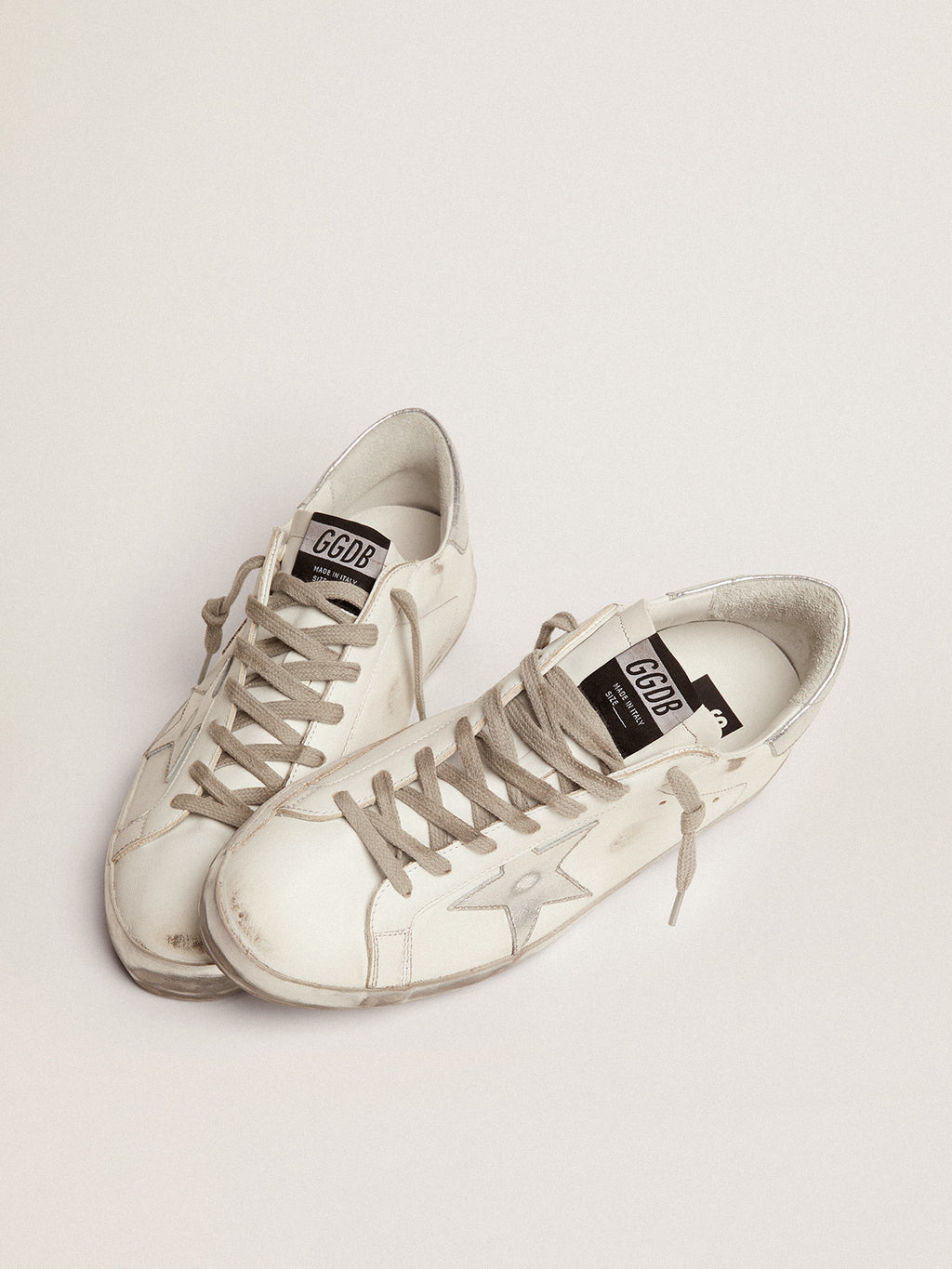 Men's Super-Star with glitter star and heel tab| Golden Goose