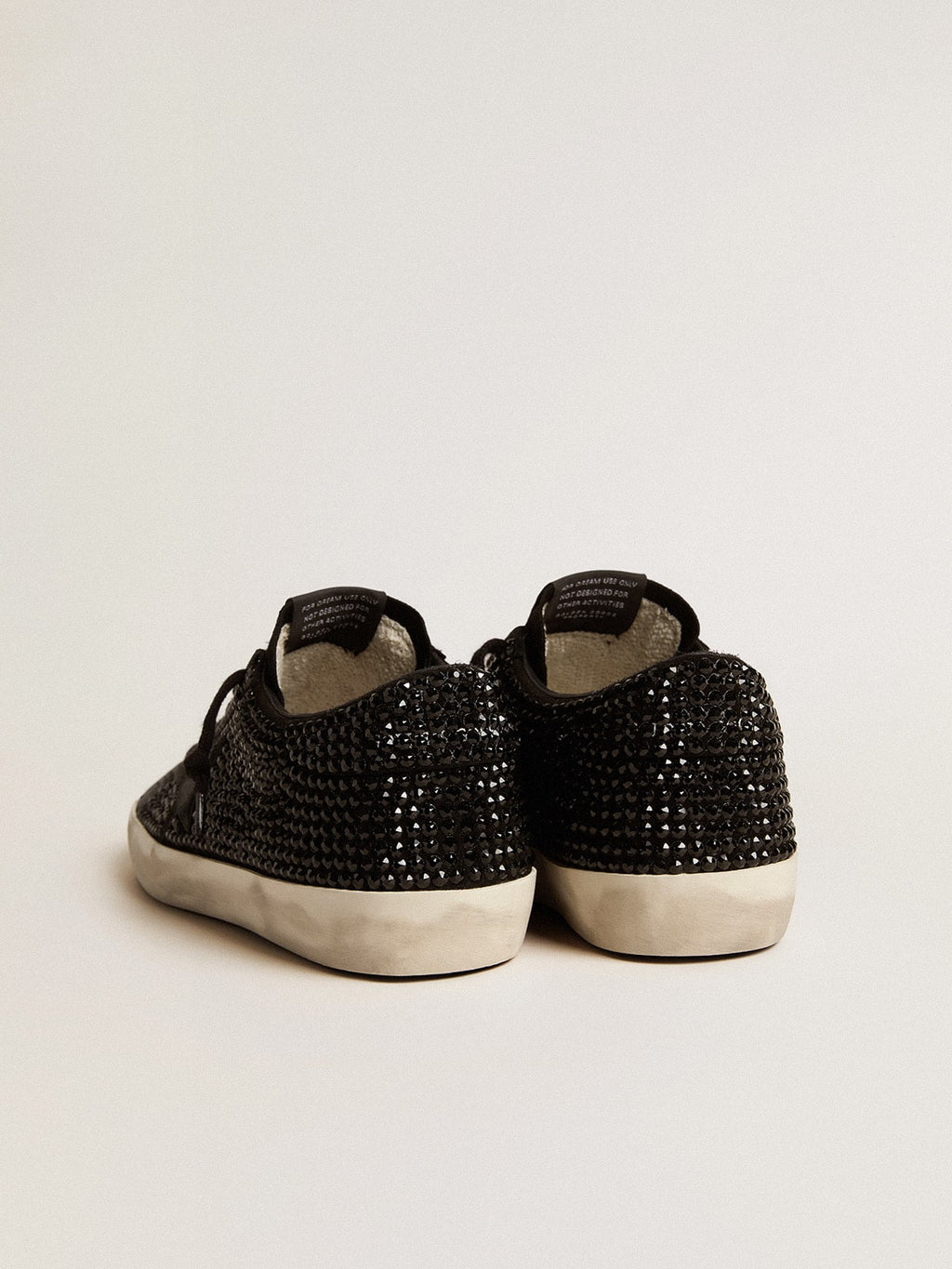 Super-Star in black suede with Swarovski crystals and black suede star| Golden Goose