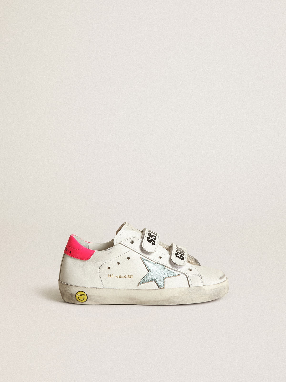 Young Old School with star in aquamarine laminated leather| Golden Goose