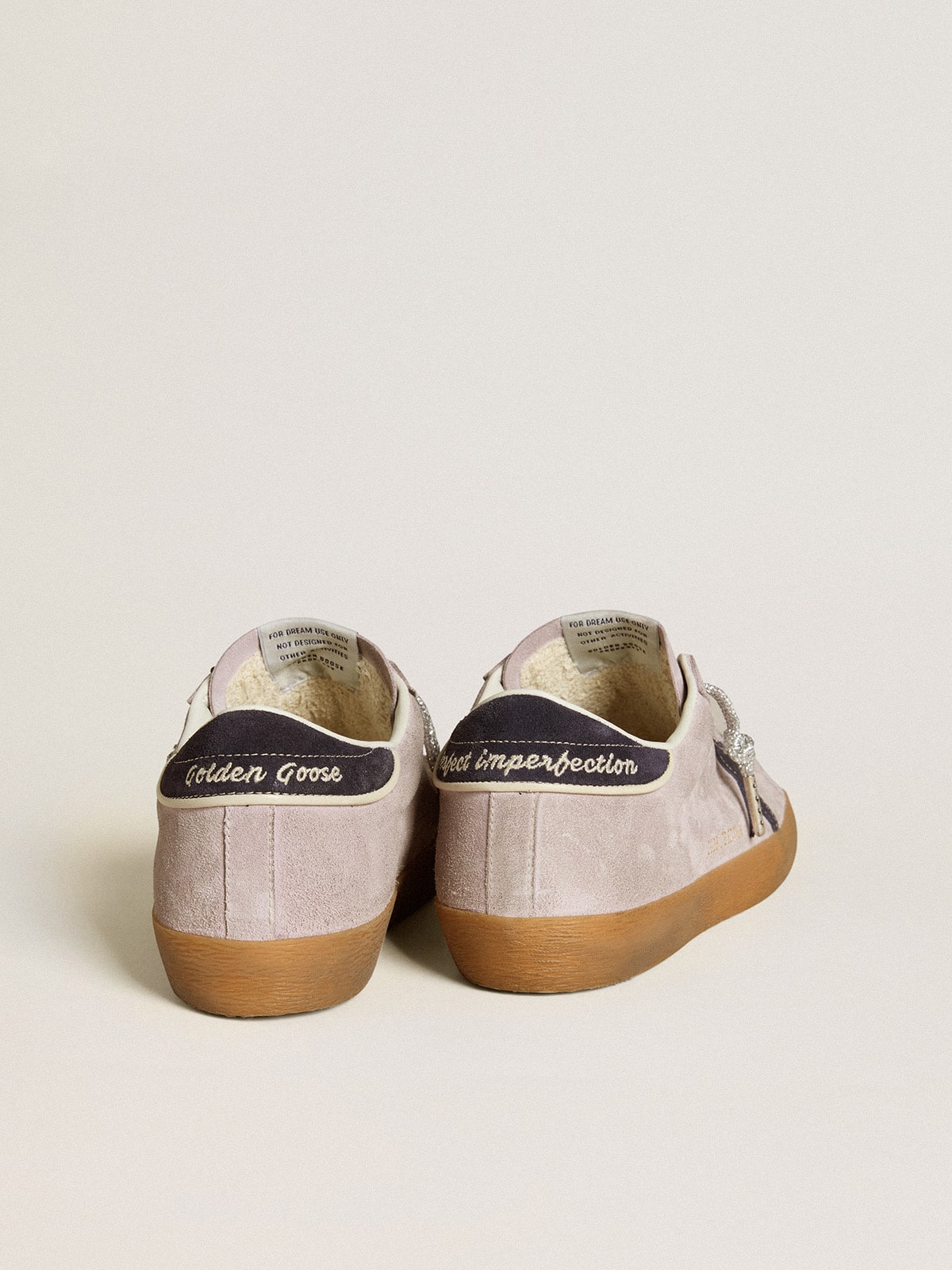 Super-Star LTD in lilac suede with midnight blue suede star and heel tab| Golden Goose