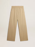 Men's sand-colored joggers with pocket on the back