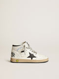 Young Sky-Star in white nappa with black star and heel tab| Golden Goose