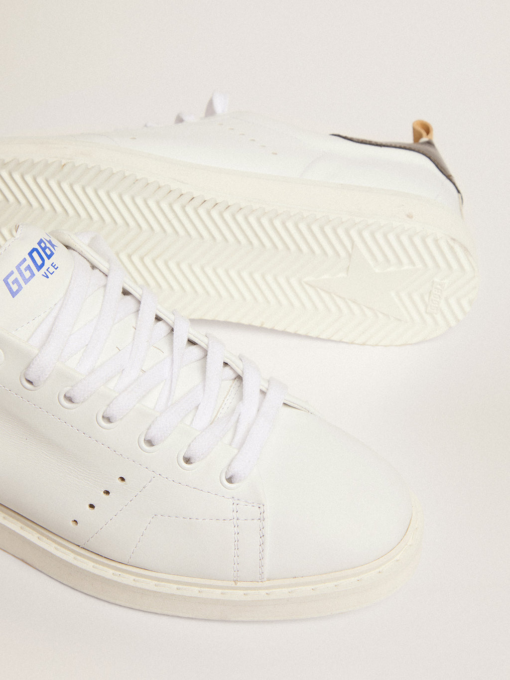 Men's Starter in white naplack with painted leather heel tab| Golden Goose