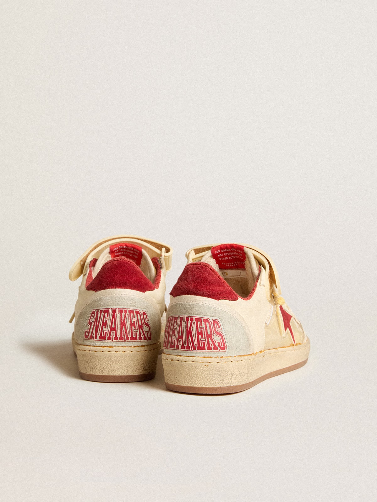 Men's Ball Star LAB in nappa and PVC with red suede star and heel tab| Golden Goose