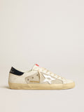 Men's Super-Star LTD in mesh and leather with silver star and blue heel tab| Golden Goose