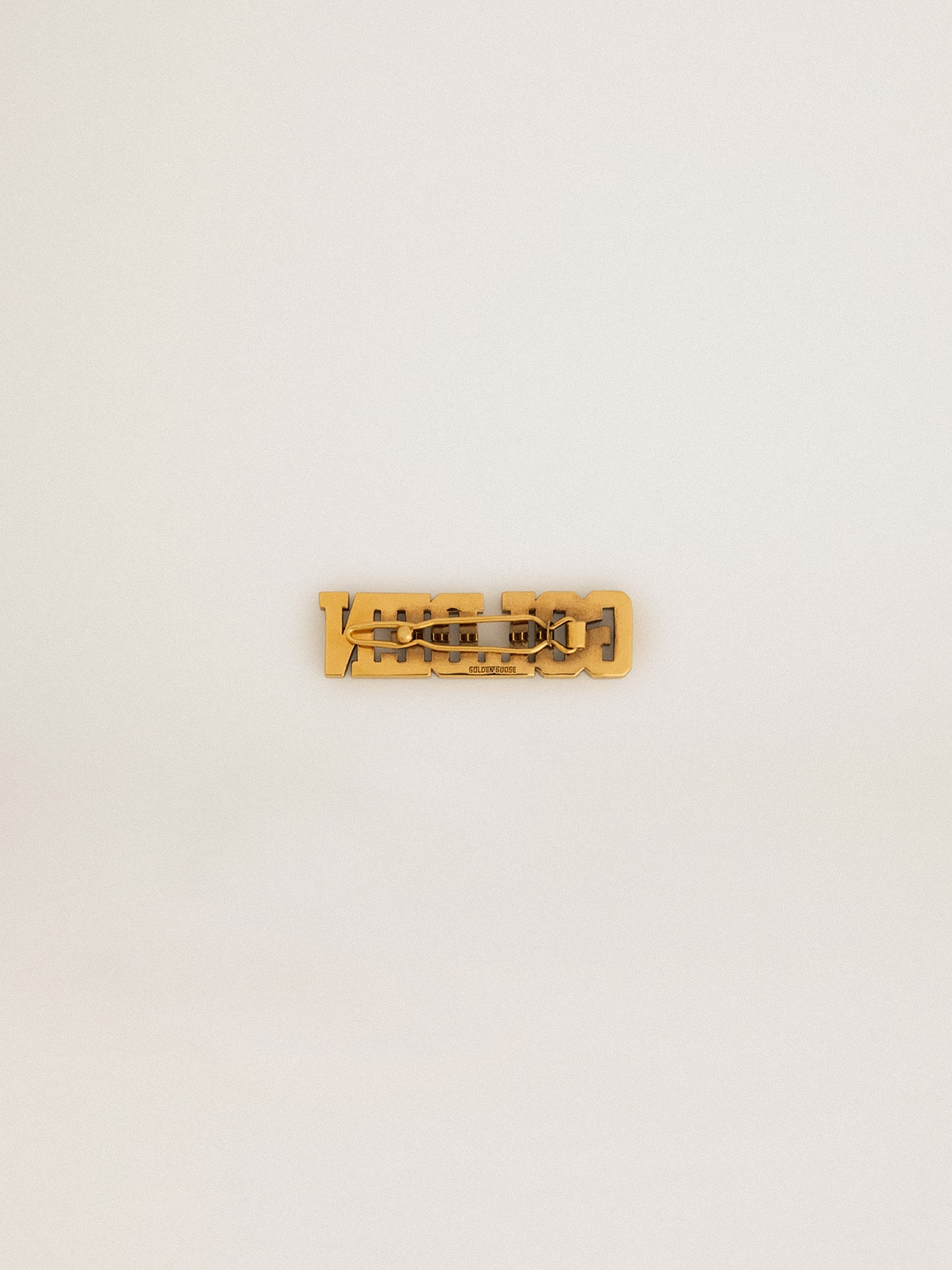 Golden lace tag in antique gold color with pearls| Golden Goose