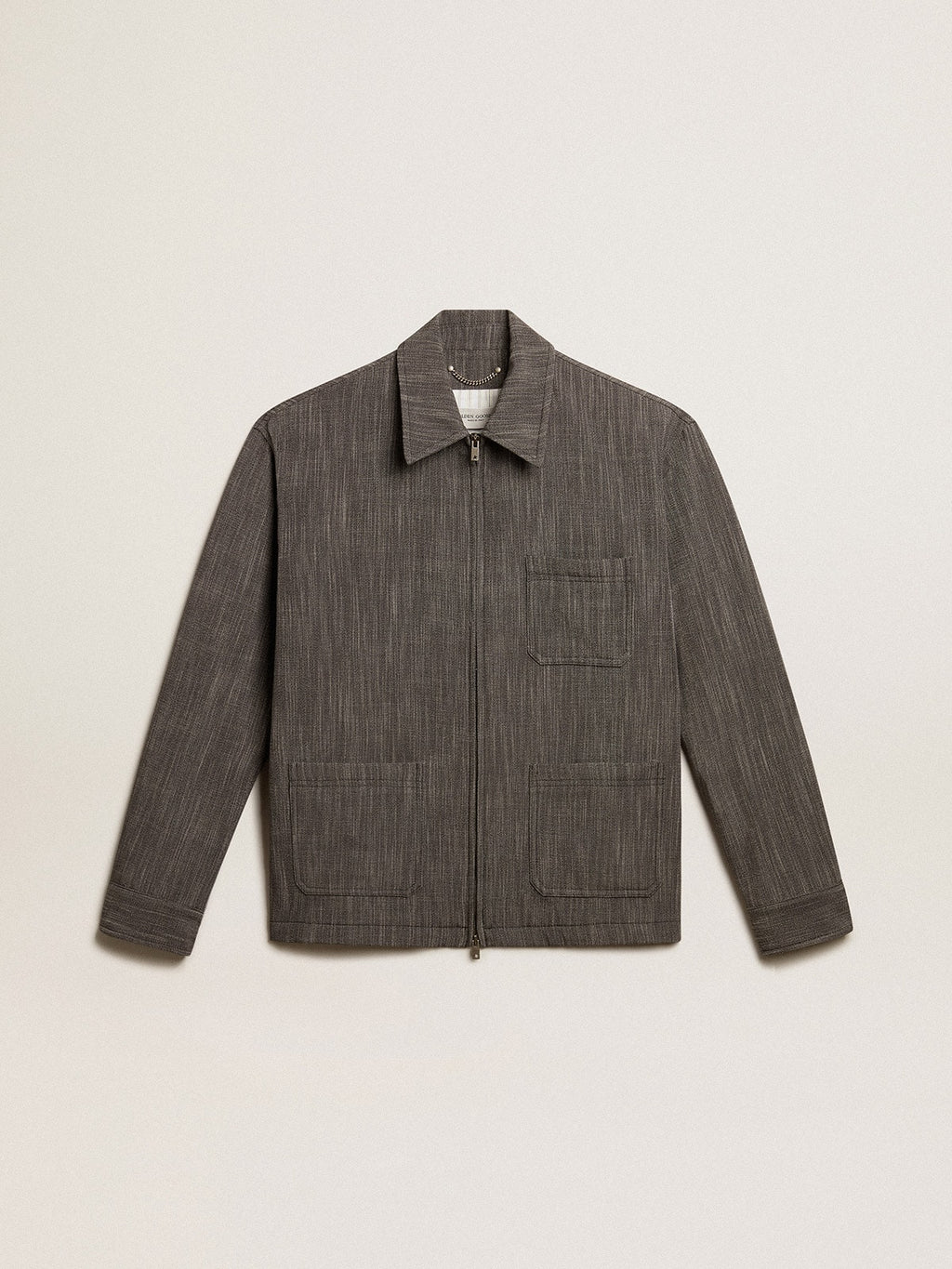 Men's wool blend coach jacket