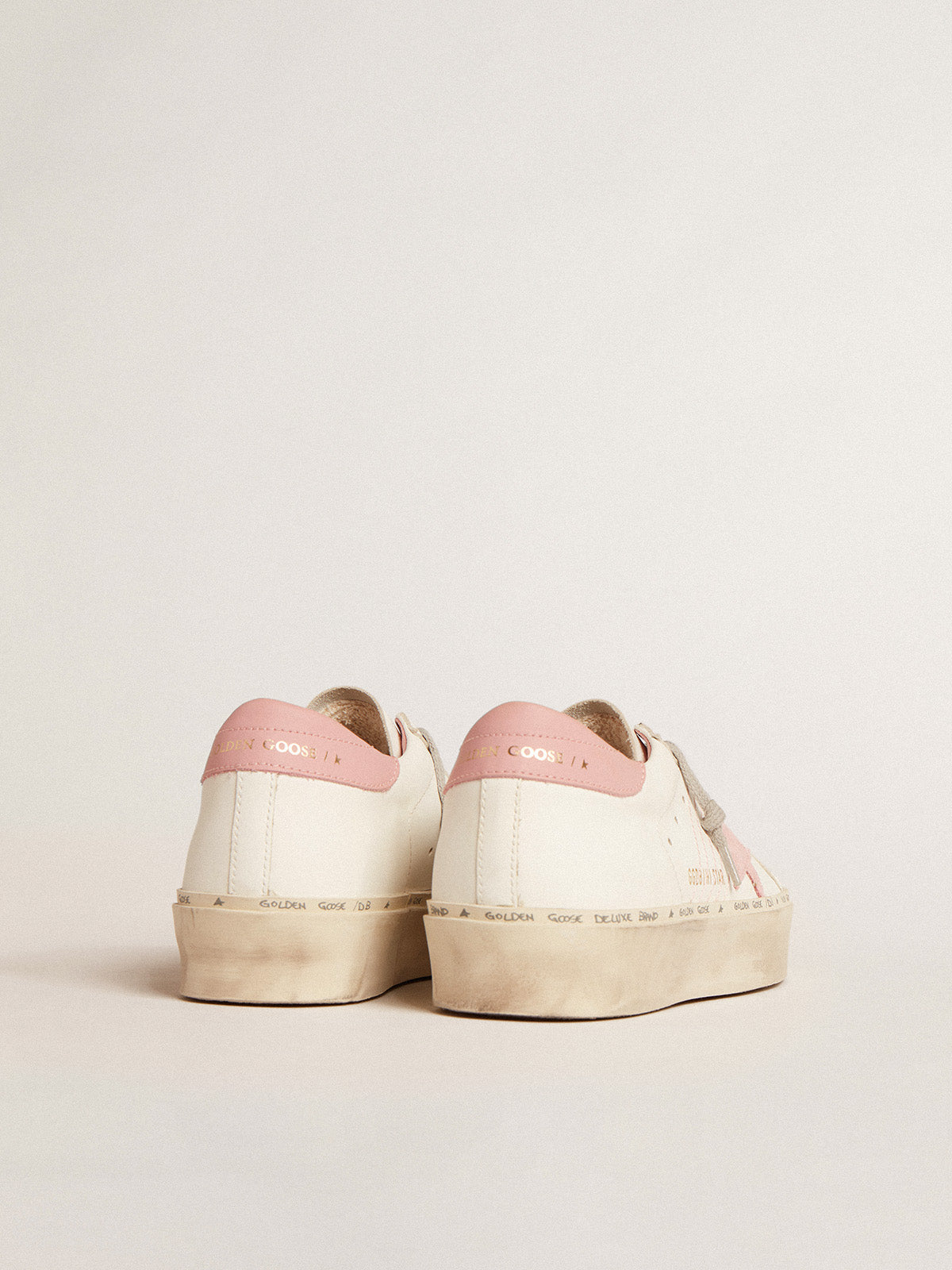 Hi Star with suede star and old rose leather heel tab| Golden Goose