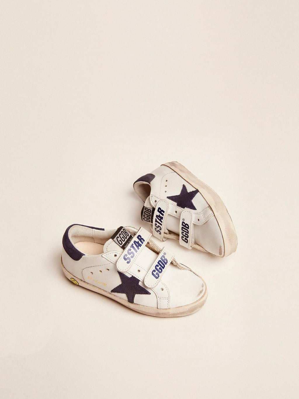 Old School with dark blue inserts in suede| Golden Goose