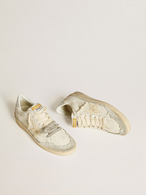 Ball Star LTD in nappa leather with leather star and metallic leather heel tab| Golden Goose