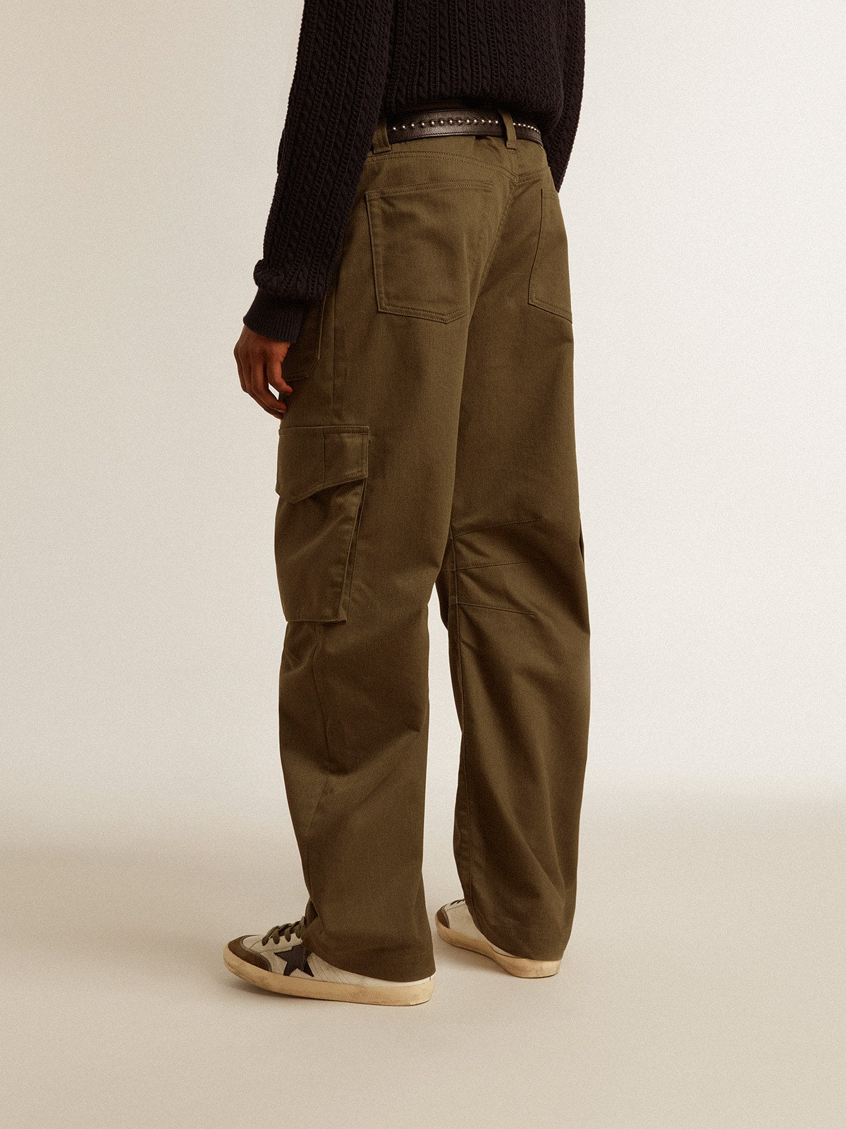 Olive green cargo pants| Golden Goose