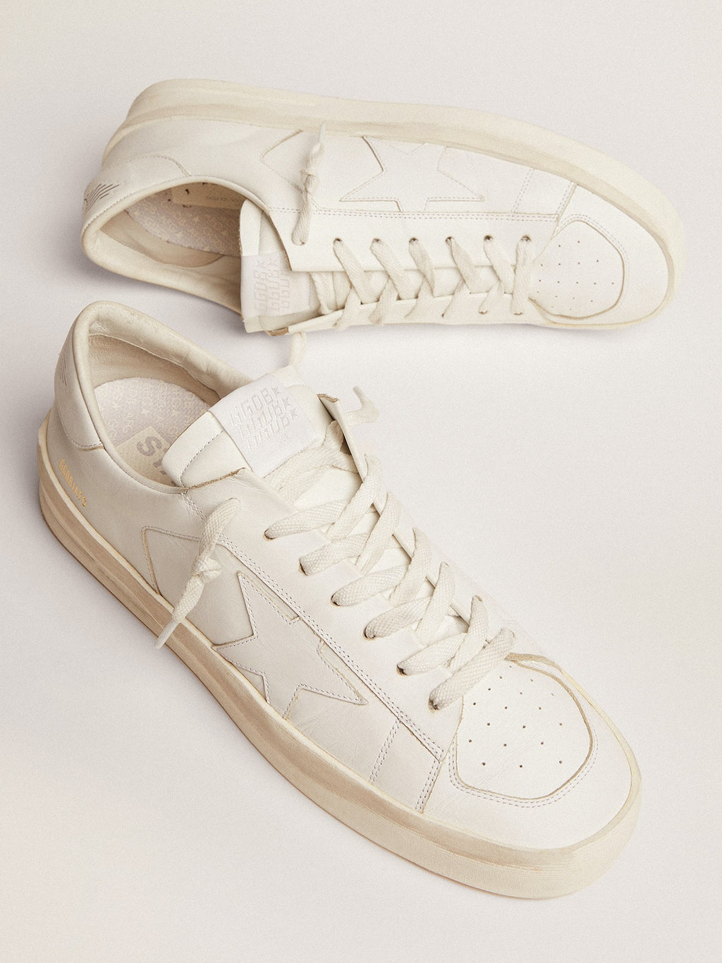 Men's Stardan in white leather| Golden Goose