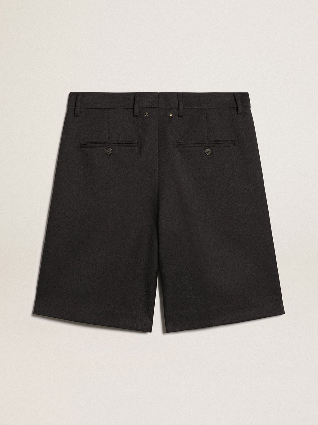 Men's bermuda shorts in dark blue wool| Golden Goose