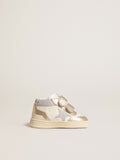 June Junior in nappa and metallic leather inserts with glitter star| Golden Goose